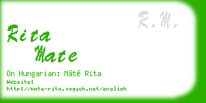 rita mate business card